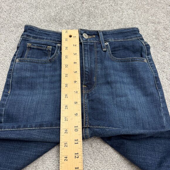 Levi's 725 High Rise Bootcut Denim Jeans Womens 26x30 Dark Wash Stretch Casual - Picture 10 of 15
